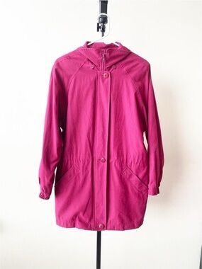 London Fog Pink Raincoat Jacket Size M